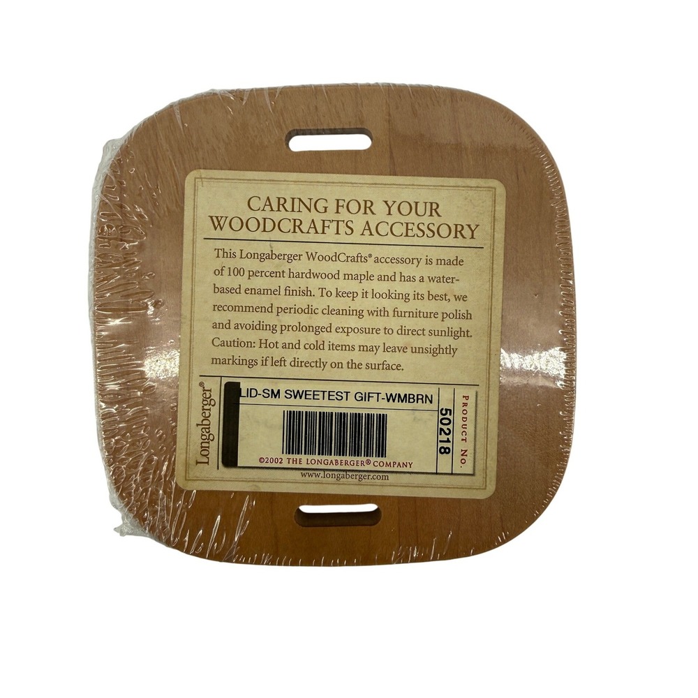 Longaberger Small Sweetest Gifts Basket Warm Brown Lid 50218 Ribbon NEW Sealed